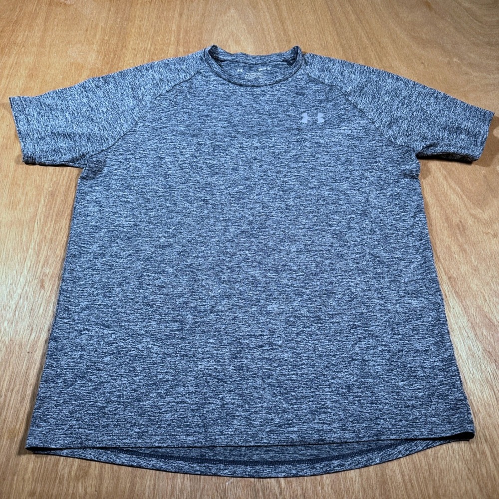 Under Armour Tech Tee Women Medium Blue Space Dye HeatGear Short Sleeve Shirt